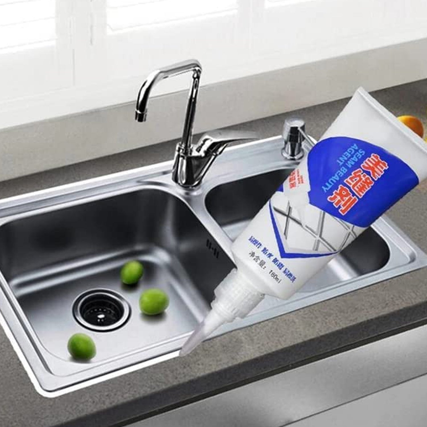 Waterproof Tile Gap / Crack / Grout Filler Water-Resistant Silicone Sealant for DIY Home Sink Gaps / Tiles Gaps / Grouts Repair Filler Tube For Home, Office, Bathroom, Toilets(180 Ml) Waterproof Tile Gap / Crack / Grout Filler Water-Resistant Silicone Sealant for DIY Home Sink Gaps / Tiles Gaps / Grouts Repair Filler Tube For Home, Office, Bathroom, Toilets(180 Ml)